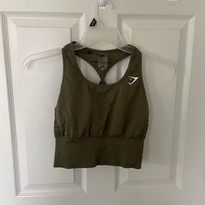 Green GYMSHARK Sportsbra Size Medium